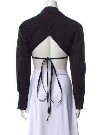 Jacquemus Long Sleeve Crop Top