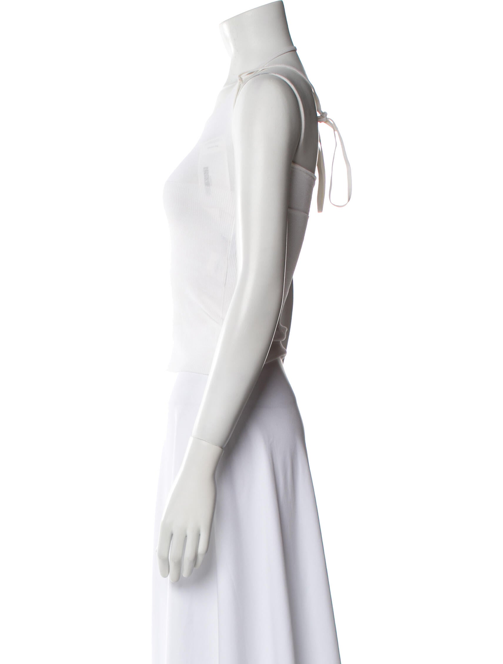 Jacquemus Scoop Neck Sleeveless Crop Top