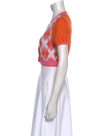 Jacquemus Printed V-Neck Crop Top