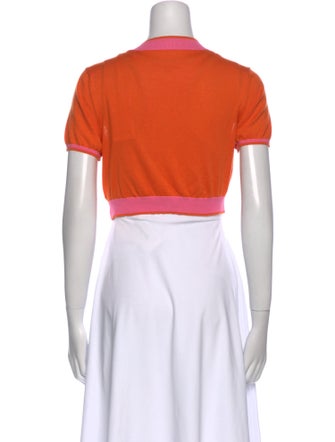 Jacquemus Printed V-Neck Crop Top