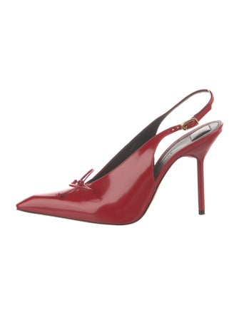 Jacquemus Patent Leather Slingback Pumps