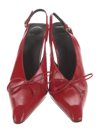 Jacquemus Patent Leather Slingback Pumps