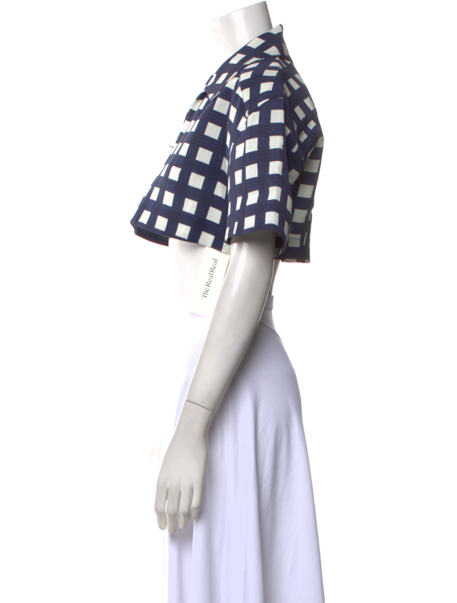 Jacquemus Plaid Print V-Neck Crop Top w/ Tags