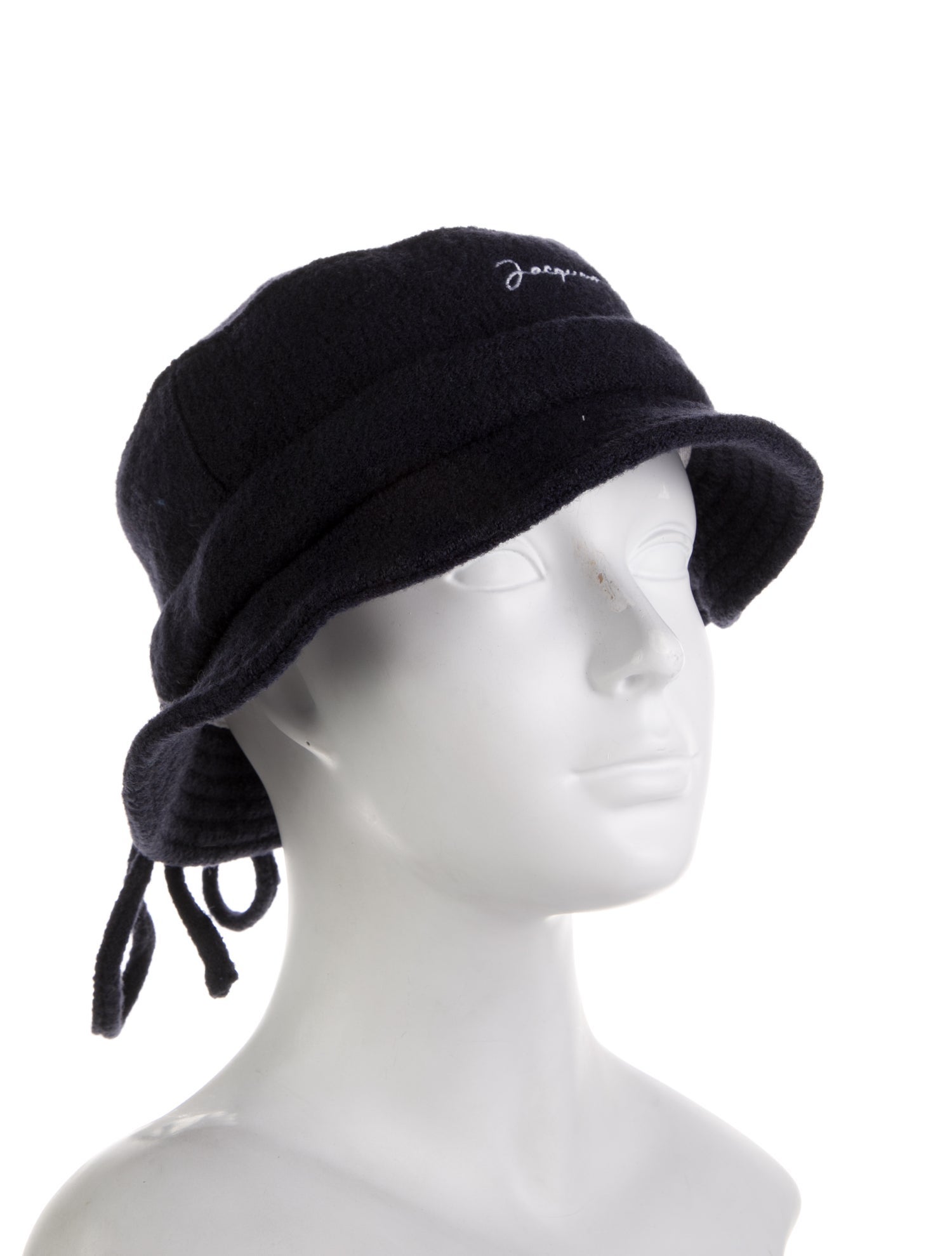 Jacquemus Wool Bow Accent Bucket Hat