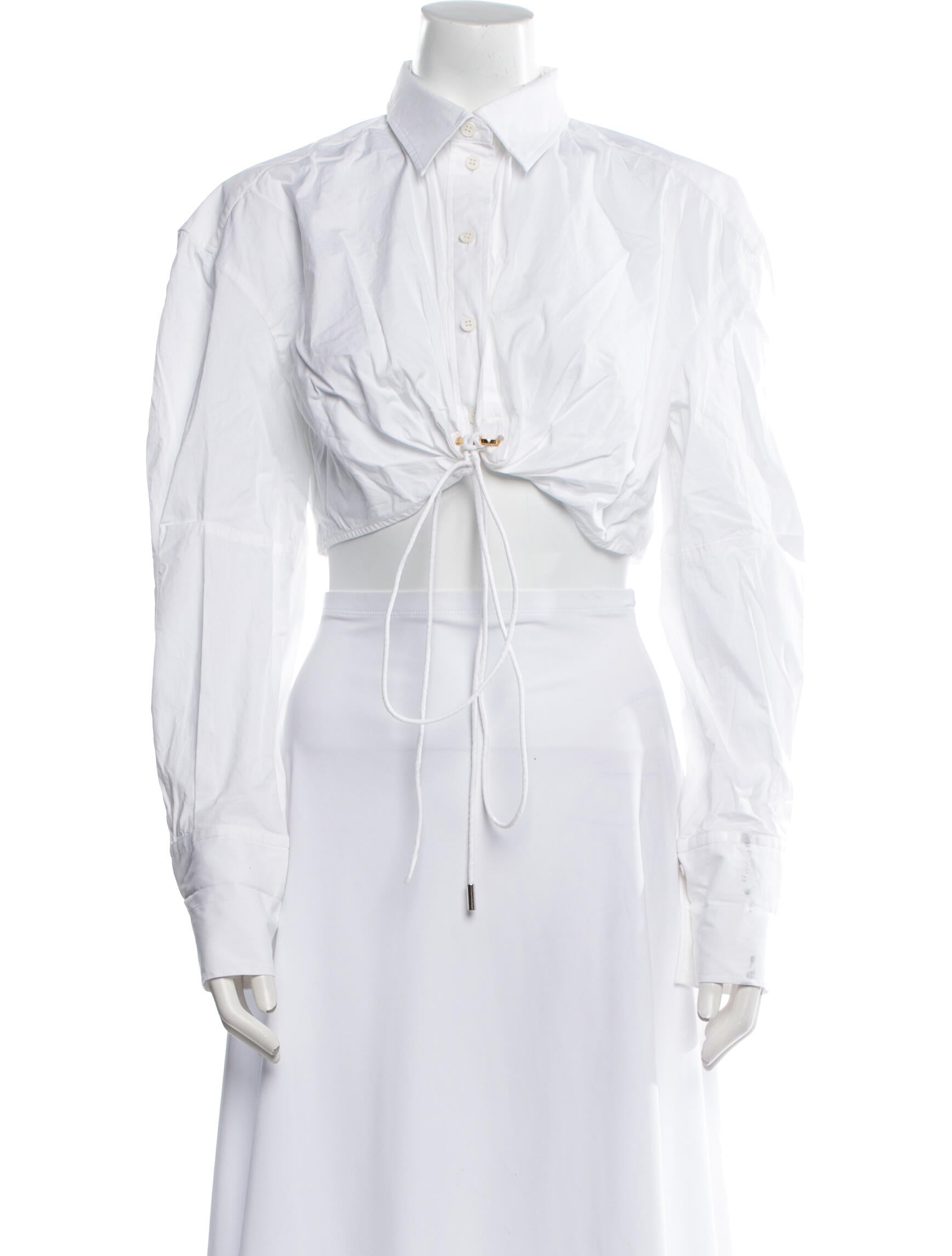 Jacquemus Long Sleeve Crop Top