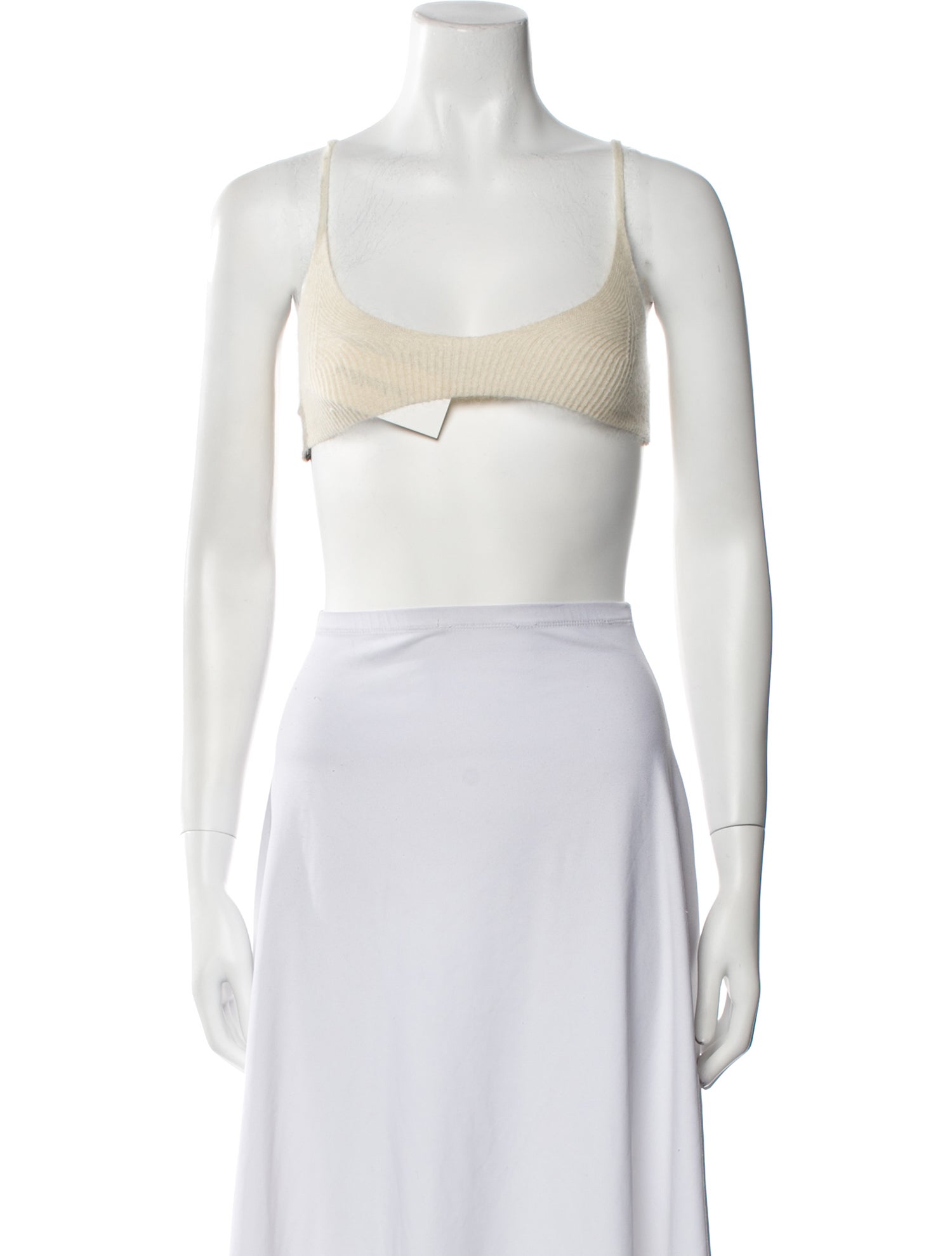 Jacquemus Square Neckline Sleeveless Crop Top