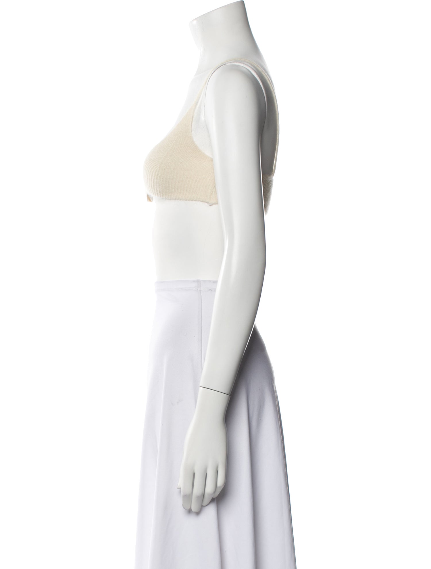 Jacquemus Square Neckline Sleeveless Crop Top