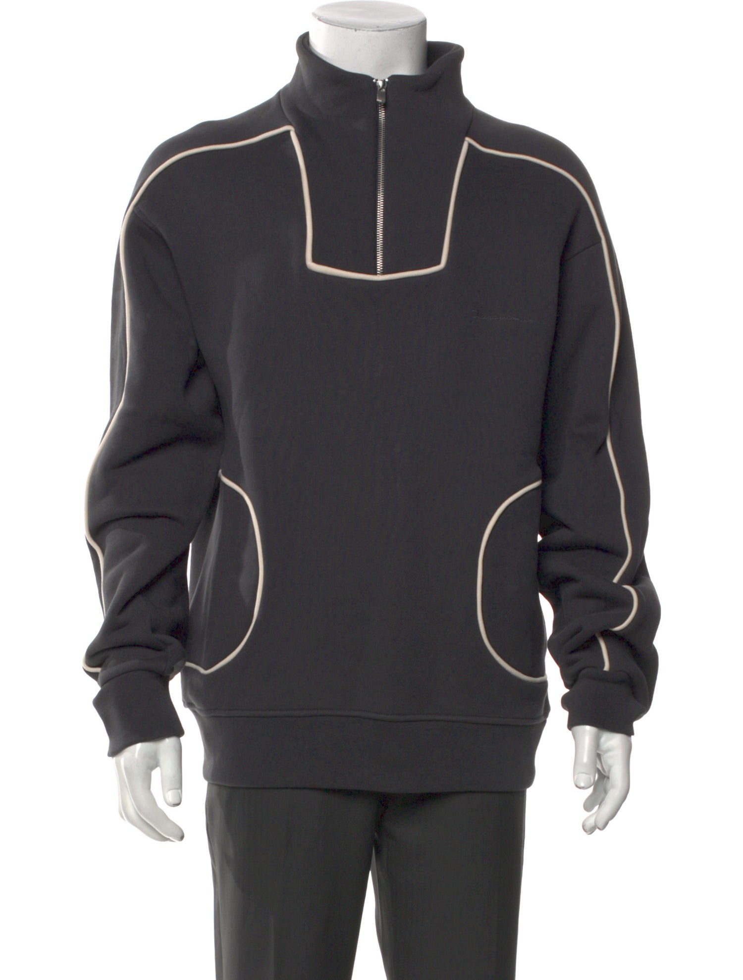 Jacquemus Striped Mock Neck Sweatshirt w/ Tags