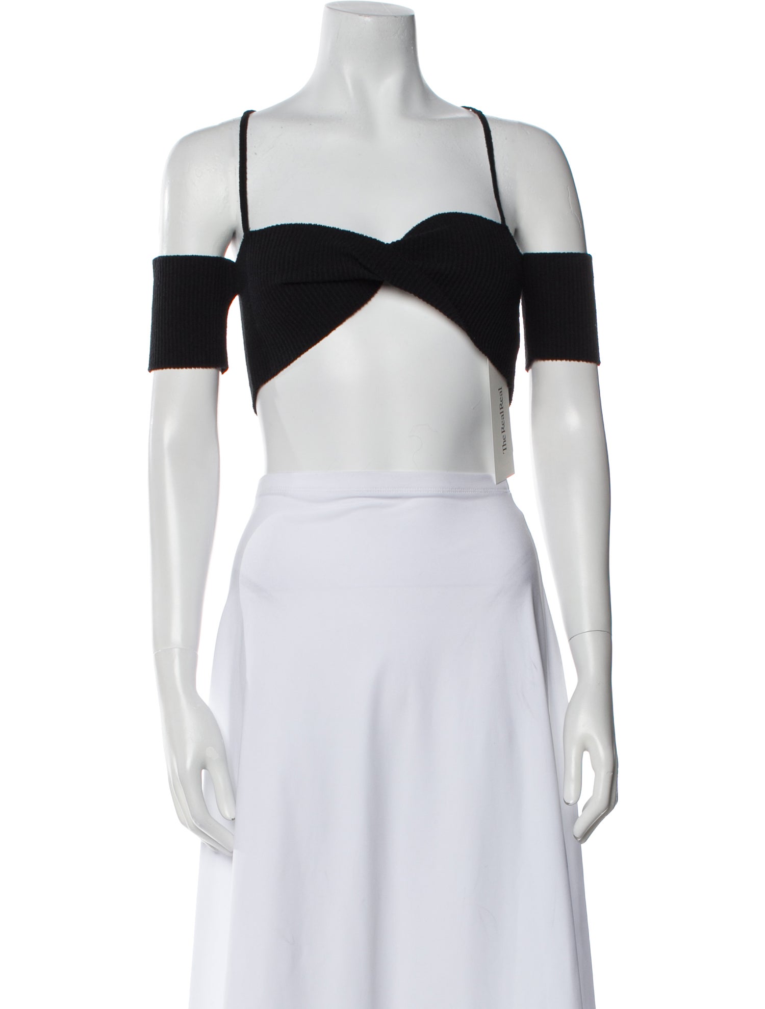 Jacquemus Square Neckline Short Sleeve Crop Top