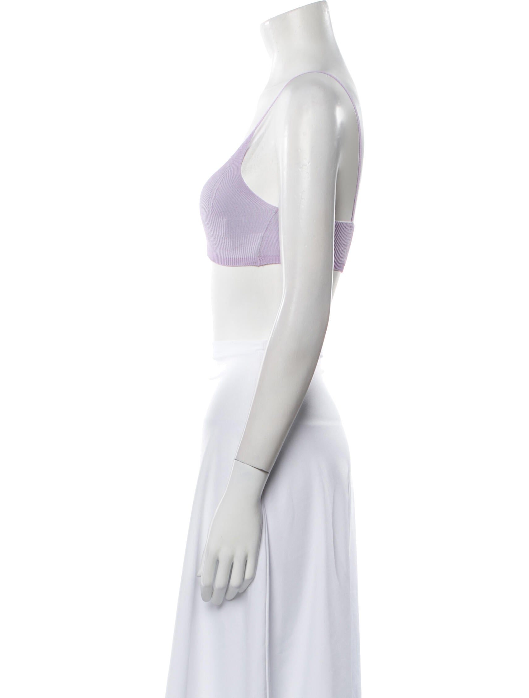 Jacquemus Scoop Neck Sleeveless Crop Top