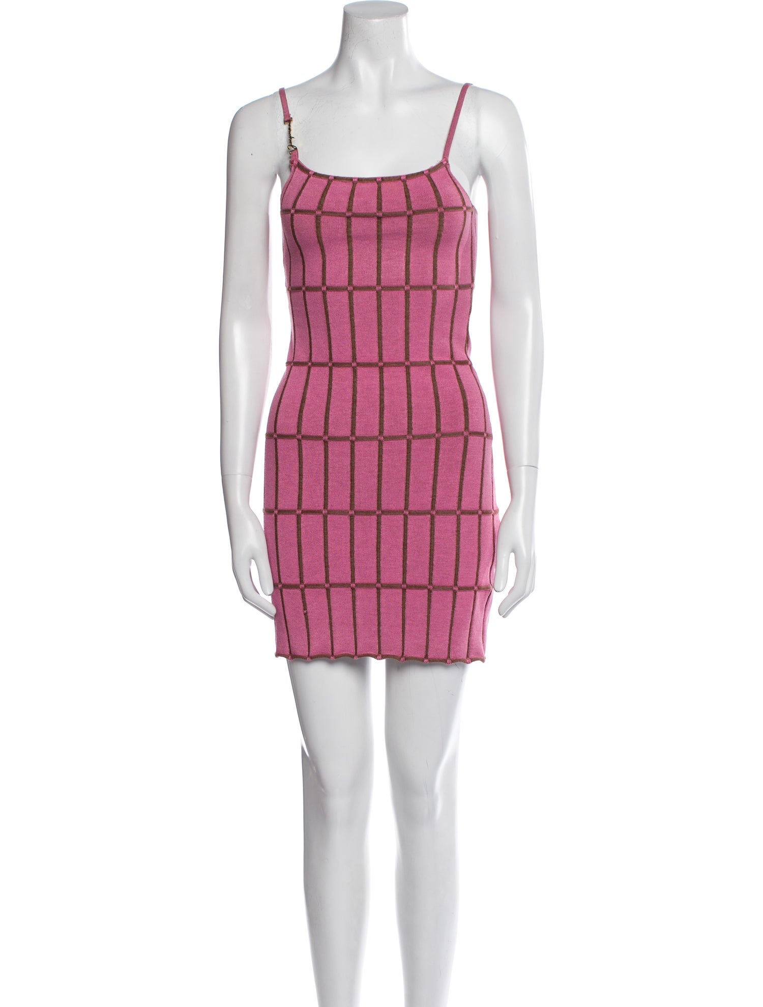 Jacquemus Plaid Print Mini Dress