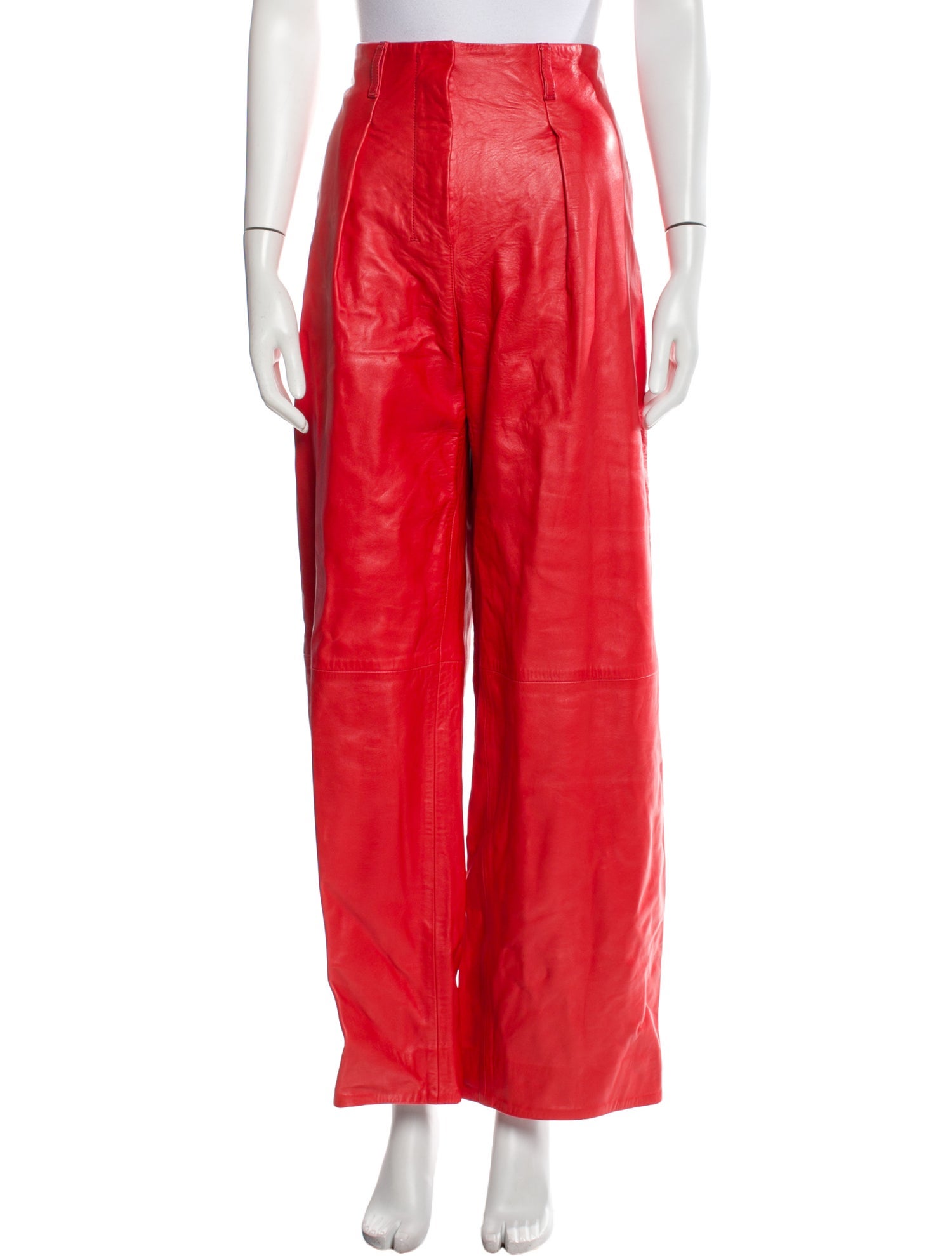 Jacquemus Lamb Leather Wide Leg Pants