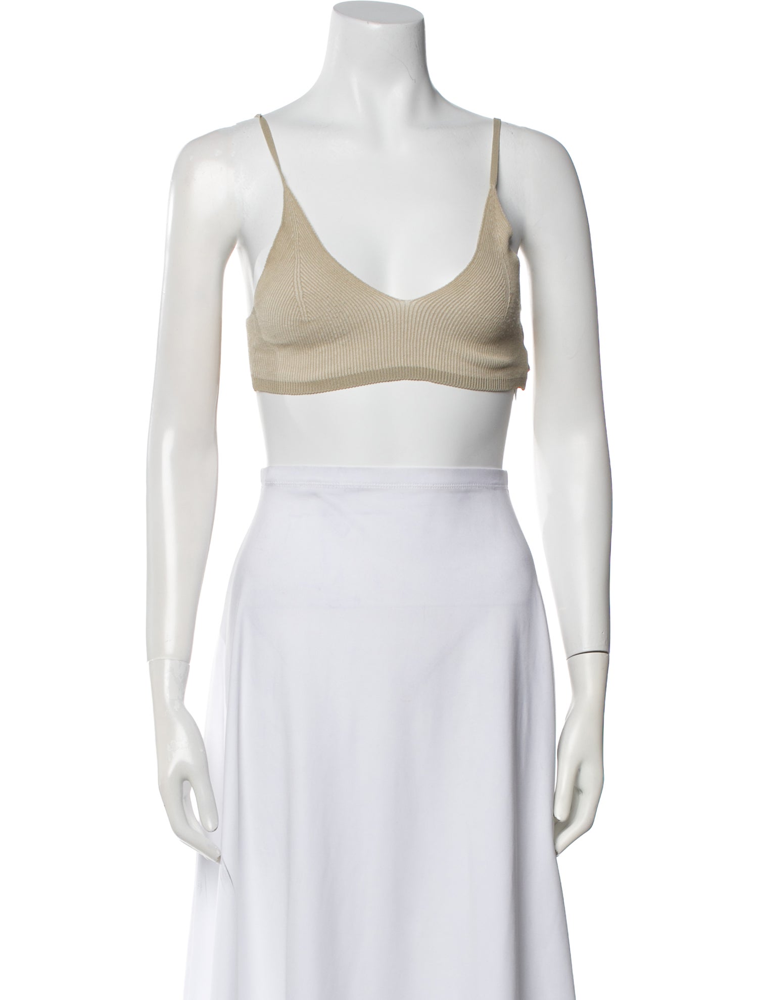 Jacquemus V-Neck Sleeveless Crop Top