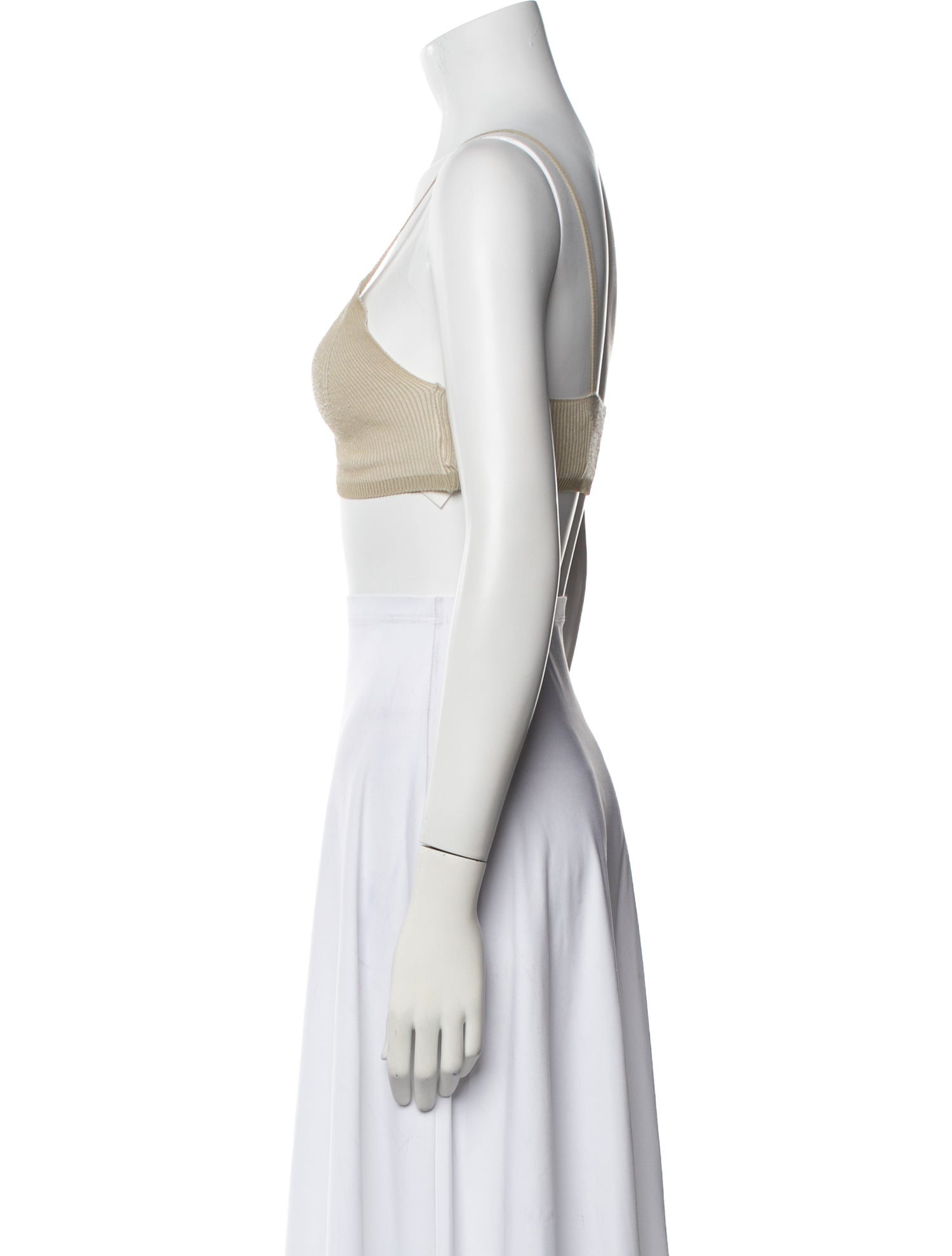 Jacquemus V-Neck Sleeveless Crop Top