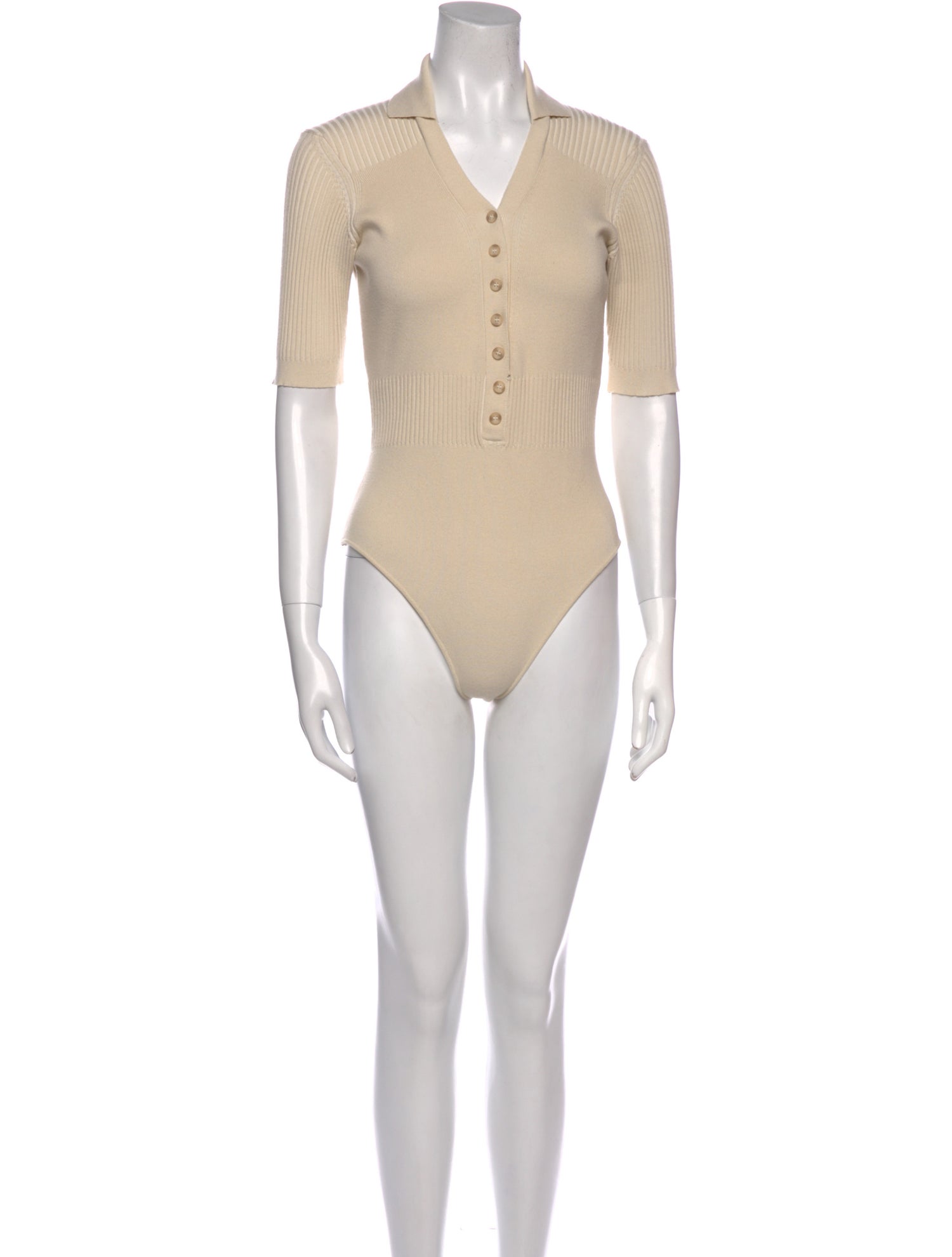 Jacquemus V-Neck Short Sleeve Bodysuit