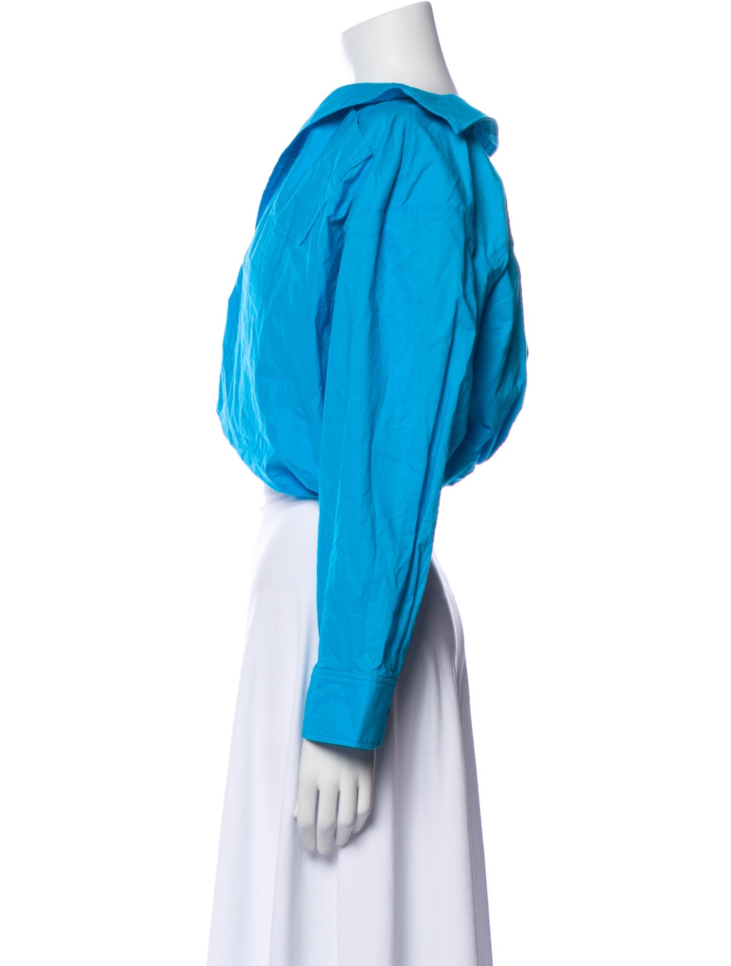 Jacquemus V-Neck Long Sleeve Crop Top