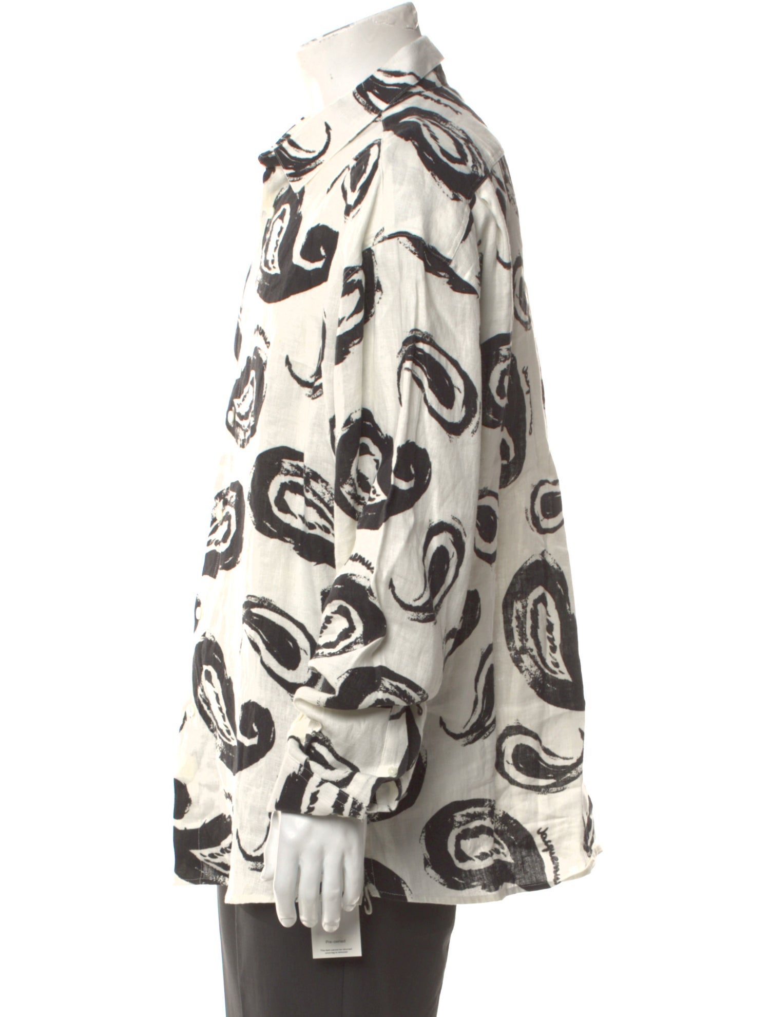 Jacquemus Linen Paisley Print Shirt