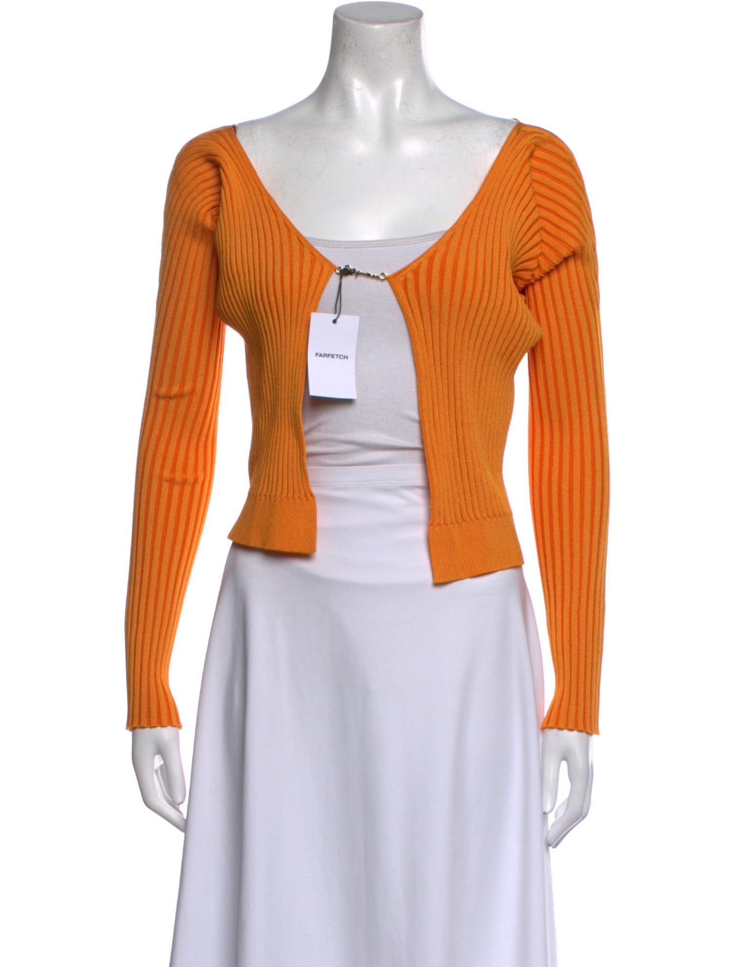 Jacquemus Open Front Long Sleeve Crop Top