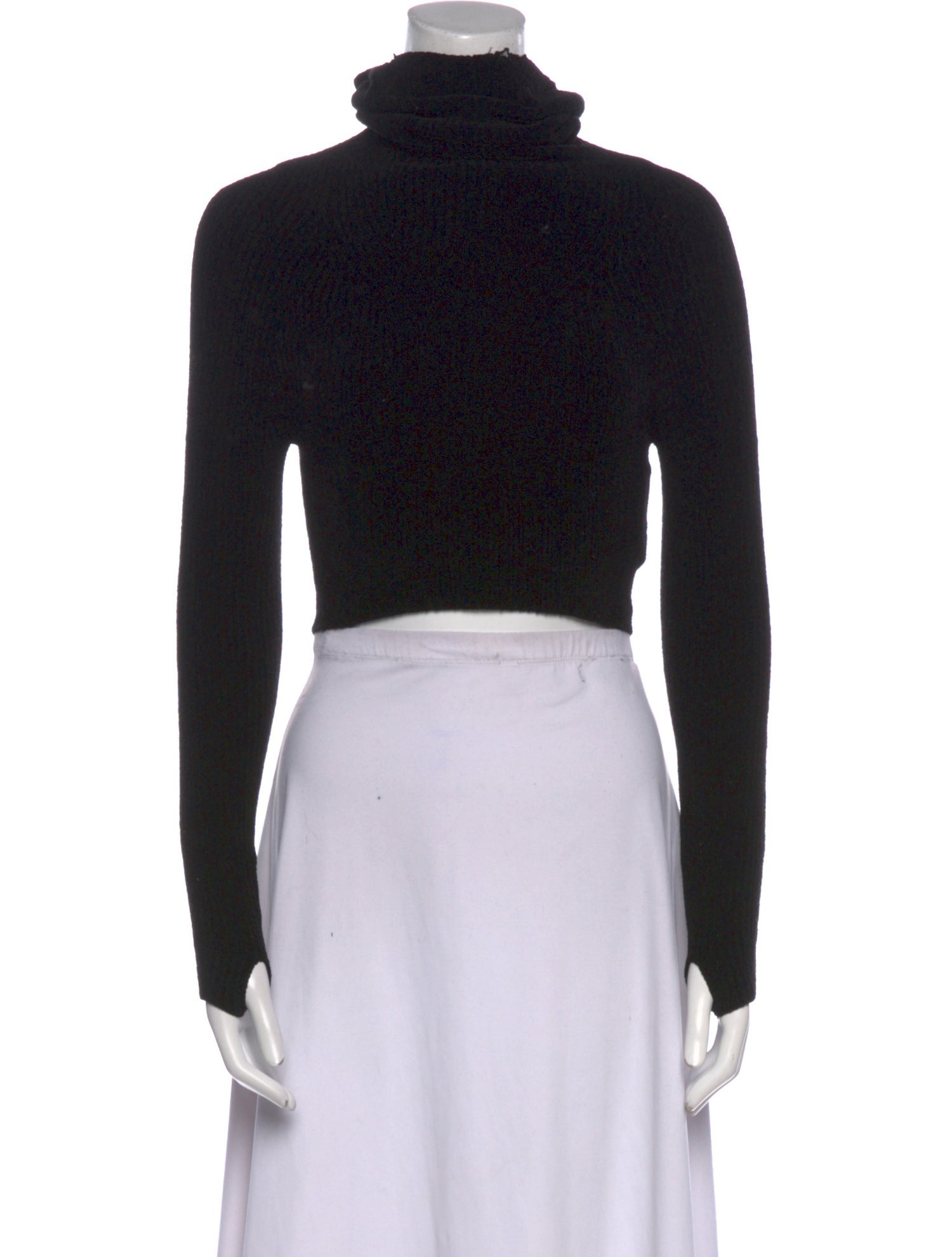 Jacquemus Turtleneck Long Sleeve Crop Top