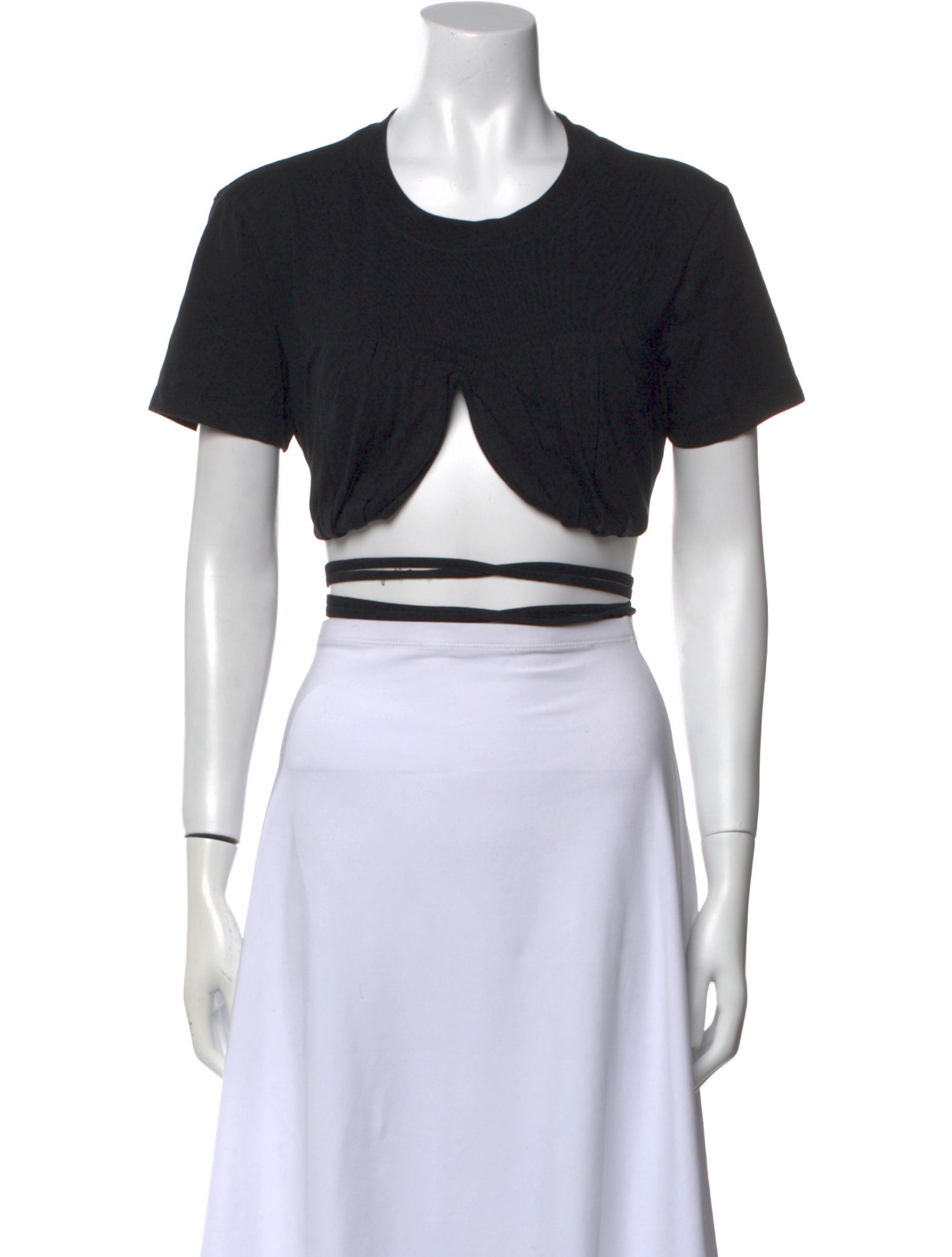 Jacquemus Crew Neck Short Sleeve Crop Top