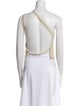 Jacquemus Linen One-Shoulder Crop Top