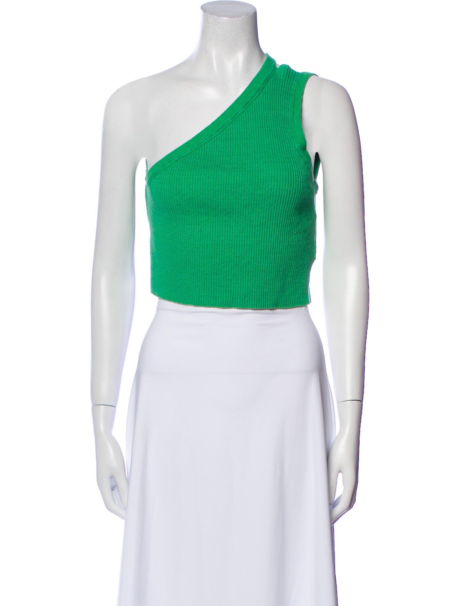 Jacquemus Linen One-Shoulder Crop Top