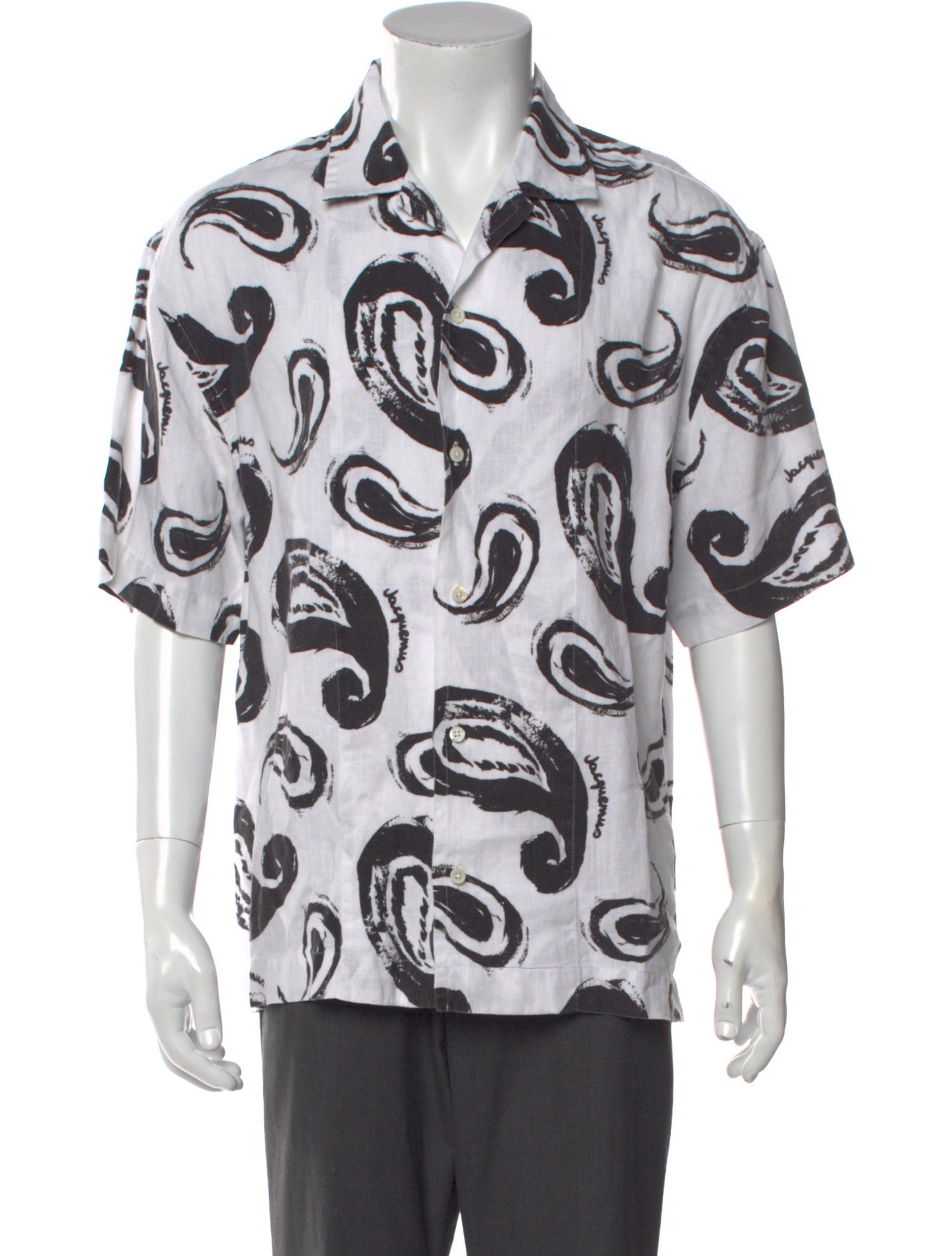 Jacquemus Linen Paisley Print Shirt