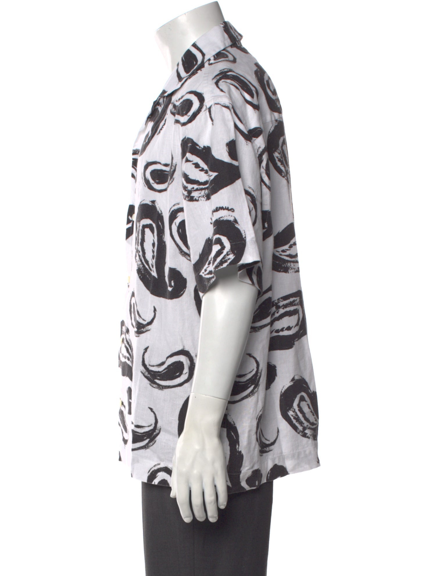 Jacquemus Linen Paisley Print Shirt