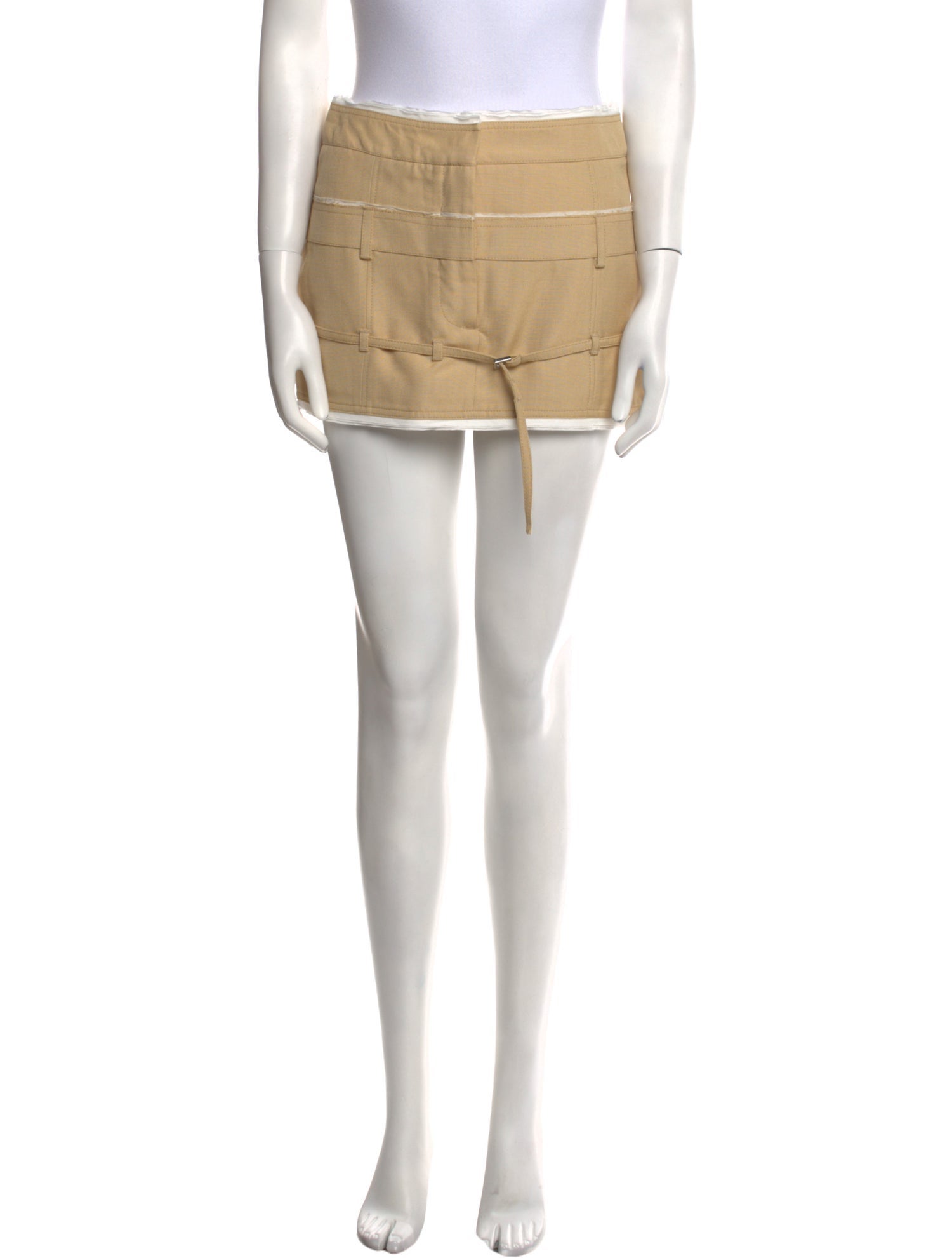 Jacquemus Raw-Edge Trim Mini Skirt