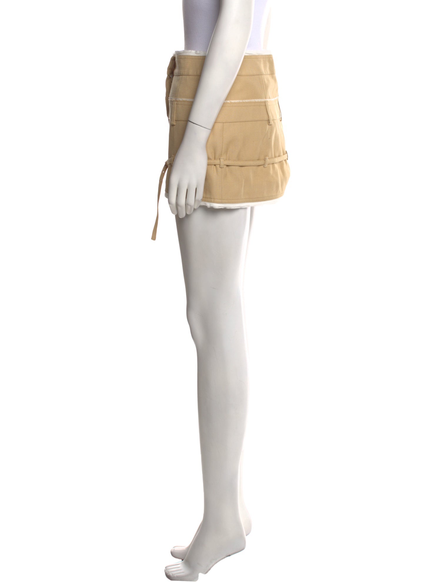 Jacquemus Raw-Edge Trim Mini Skirt