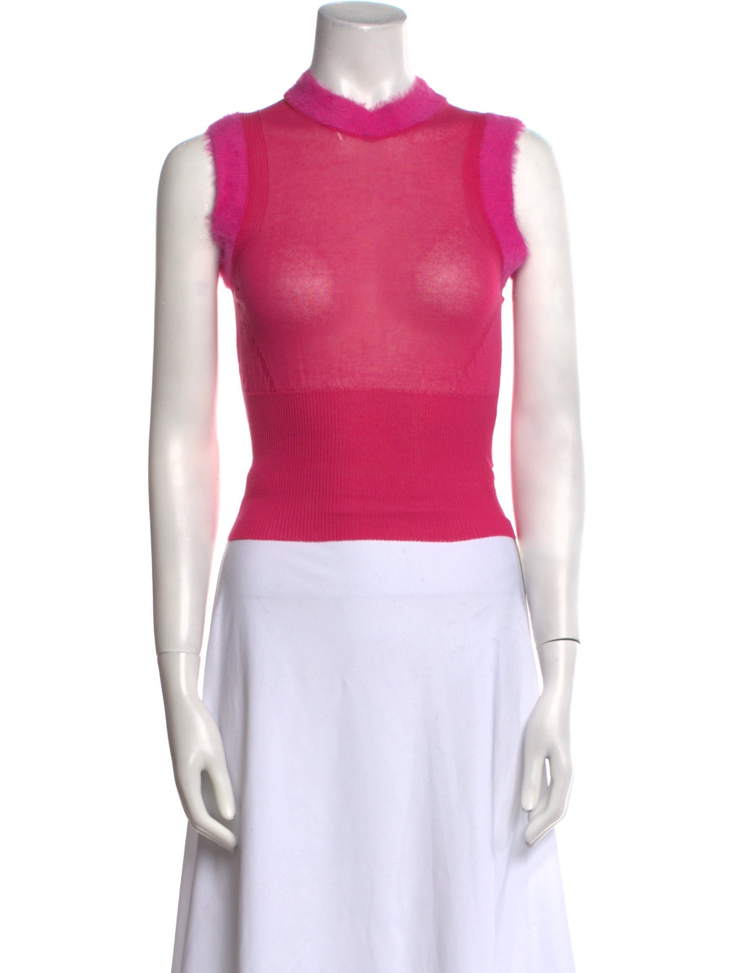 Jacquemus Turtleneck Sleeveless Crop Top