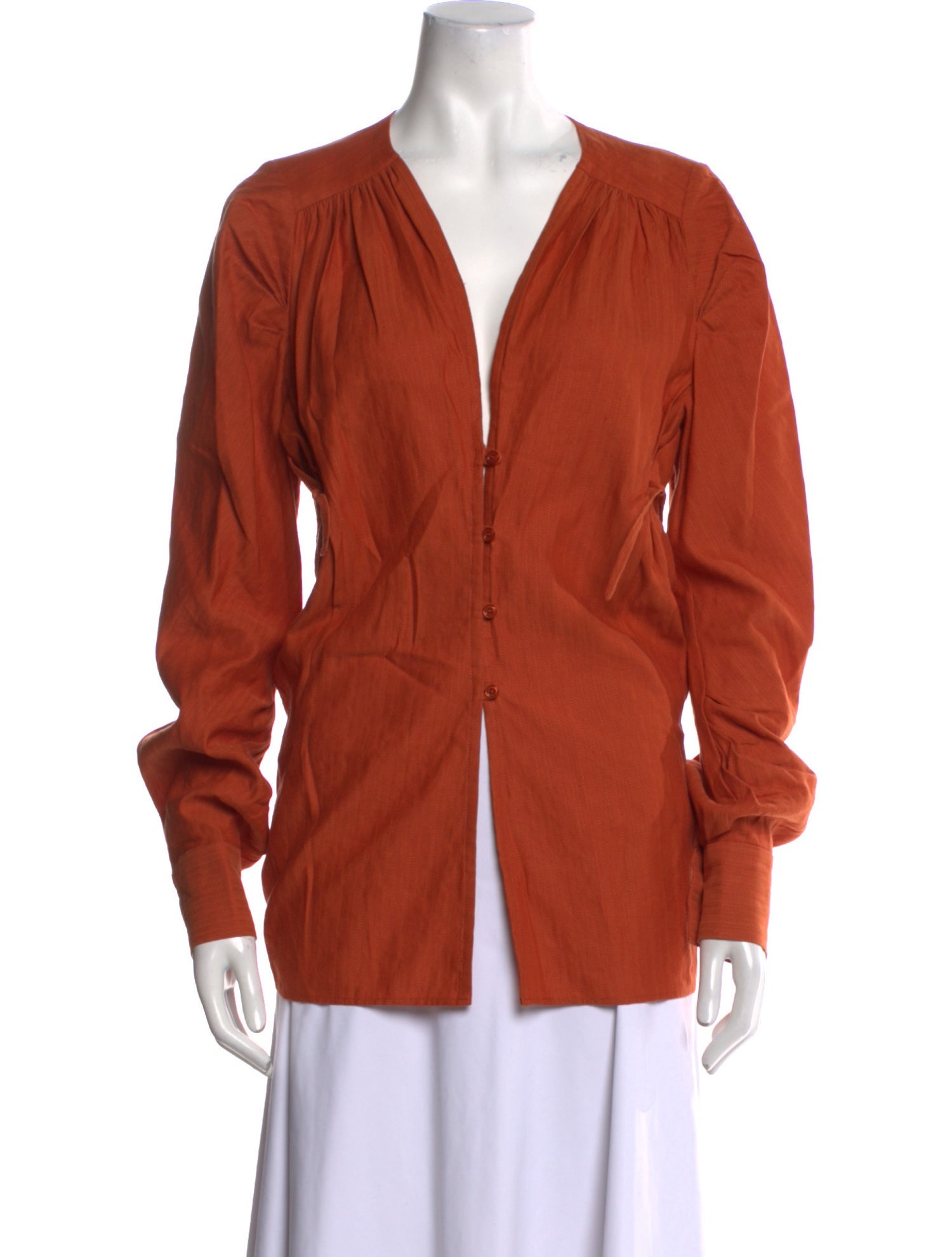 Jacquemus Linen V-Neck Blouse