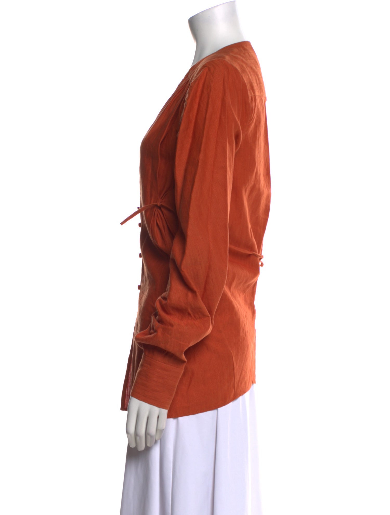 Jacquemus Linen V-Neck Blouse