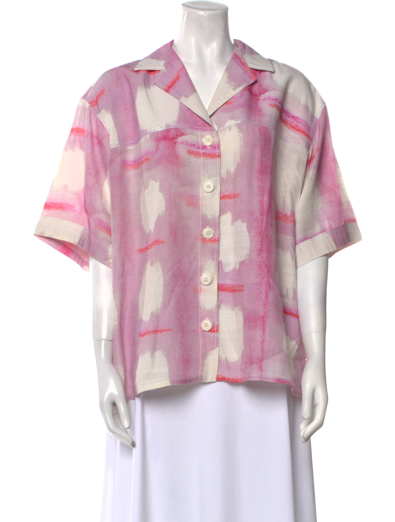 Jacquemus Printed Short Sleeve Button-Up Top