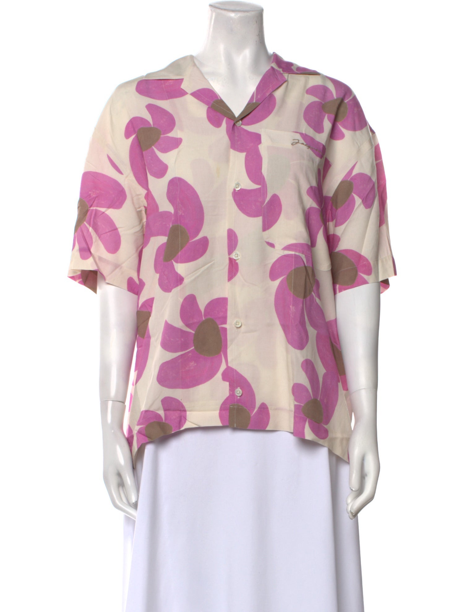 Jacquemus Printed V-Neck Polo