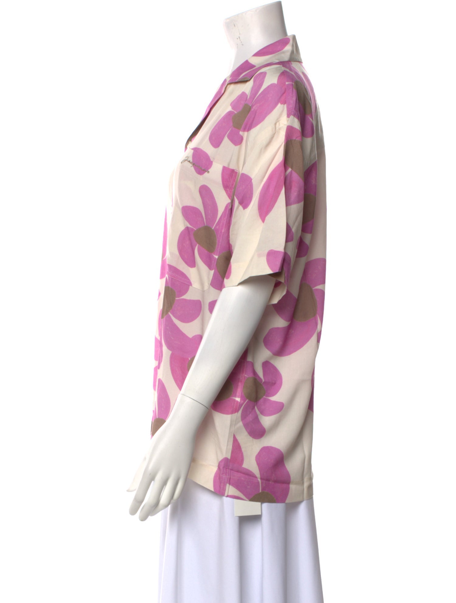 Jacquemus Printed V-Neck Polo