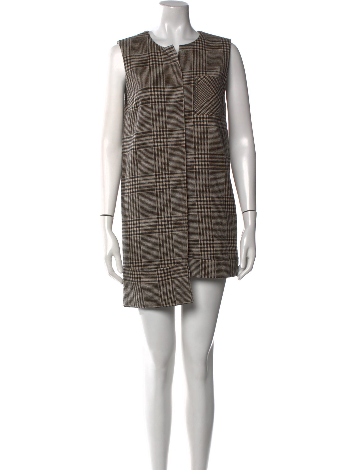 Jacquemus Plaid Print Mini Dress