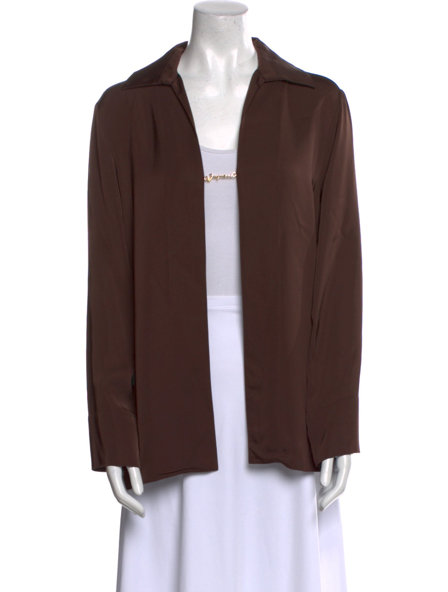 Jacquemus Open Front Long Sleeve Blouse