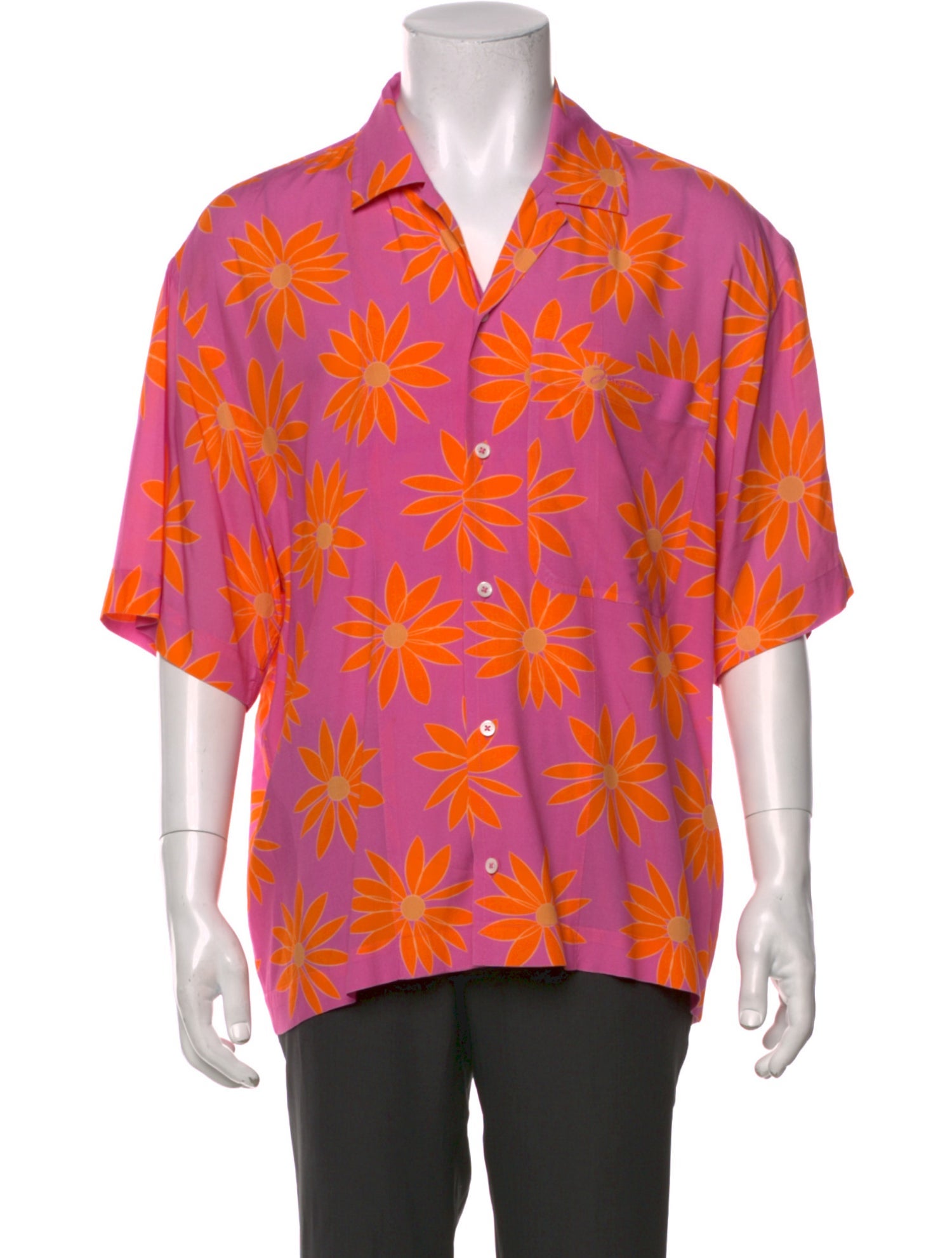 Jacquemus Floral Print Three-Quarter Sleeve Shirt