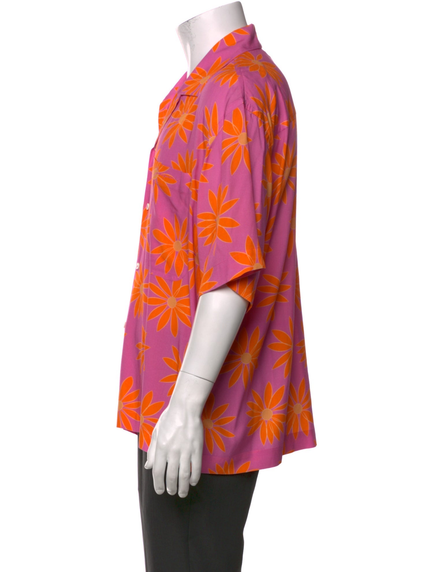 Jacquemus Floral Print Three-Quarter Sleeve Shirt