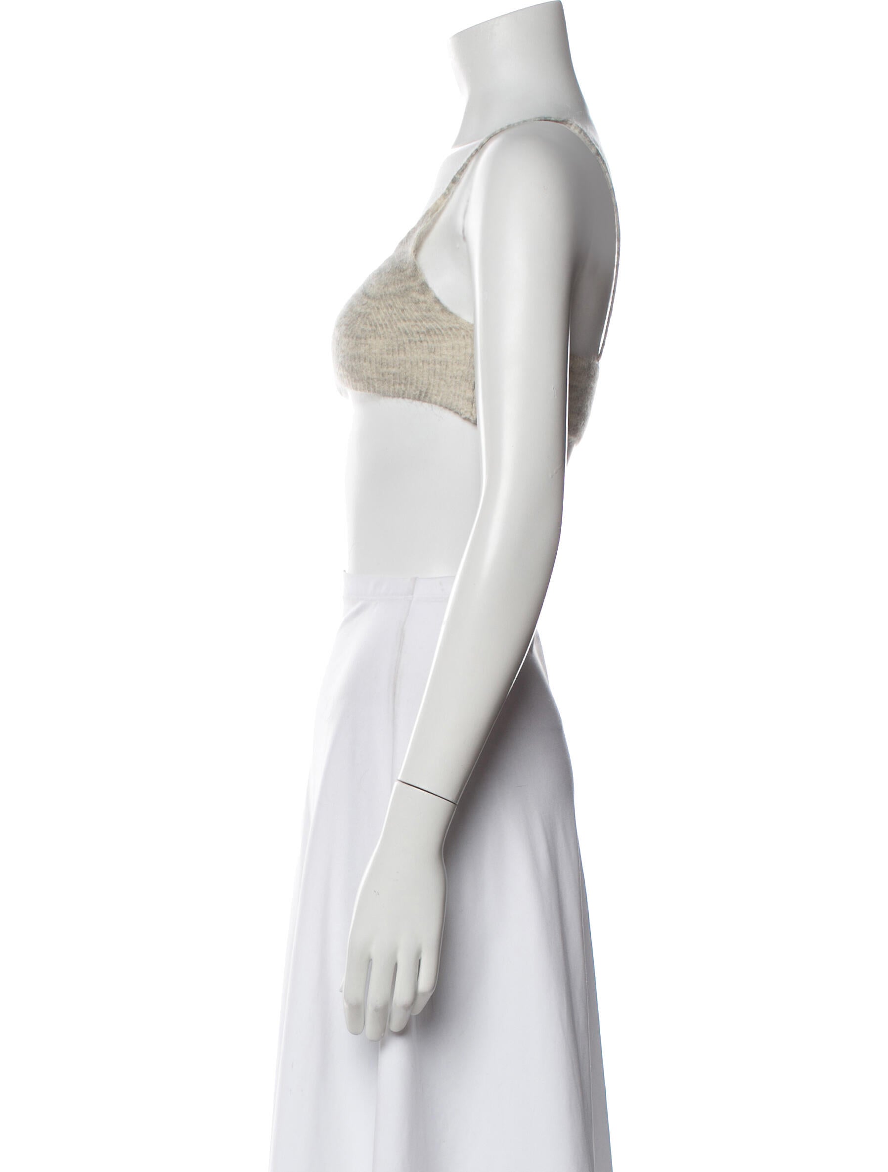 Jacquemus Scoop Neck Sleeveless Crop Top