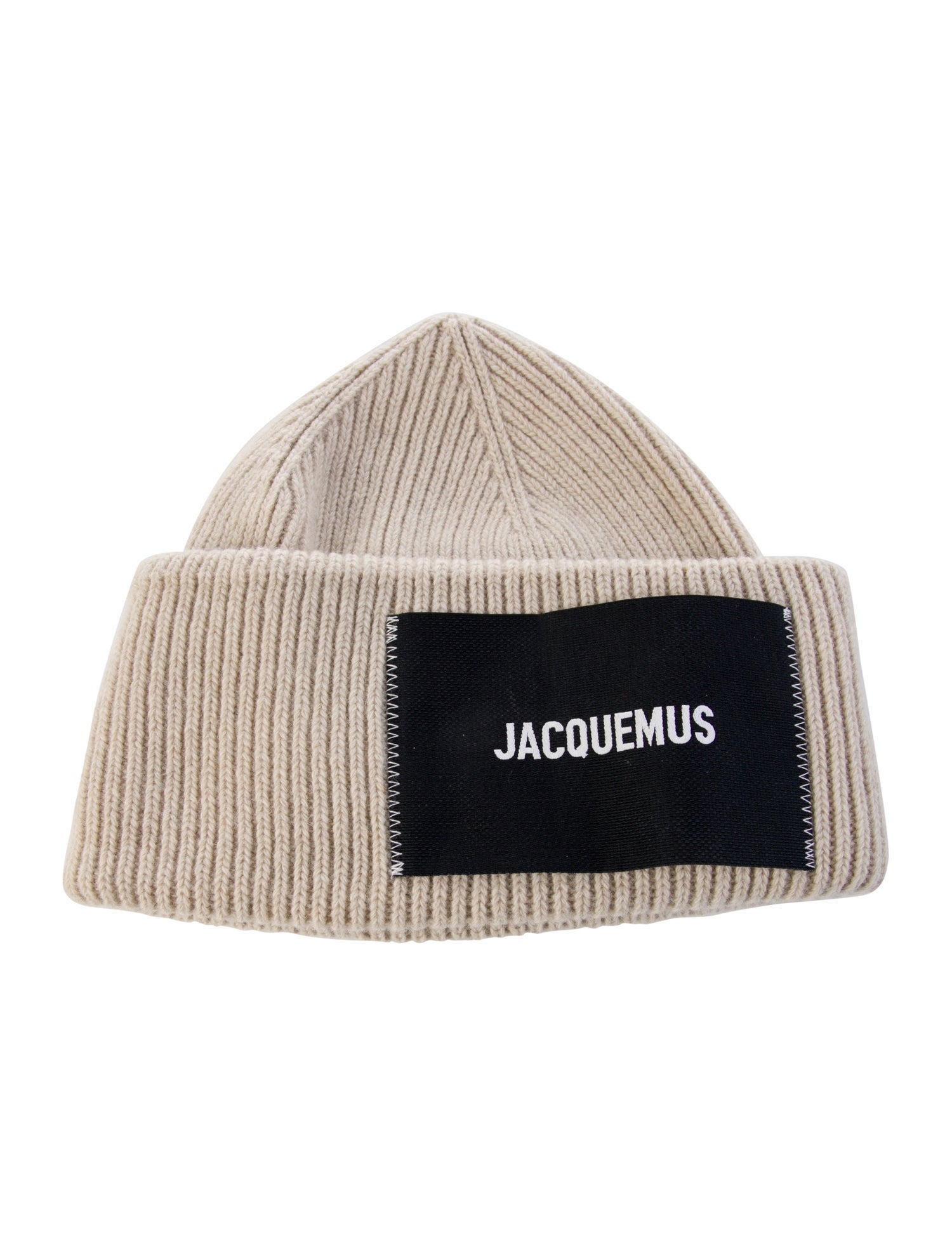 Jacquemus Neutral Knitted Beanie