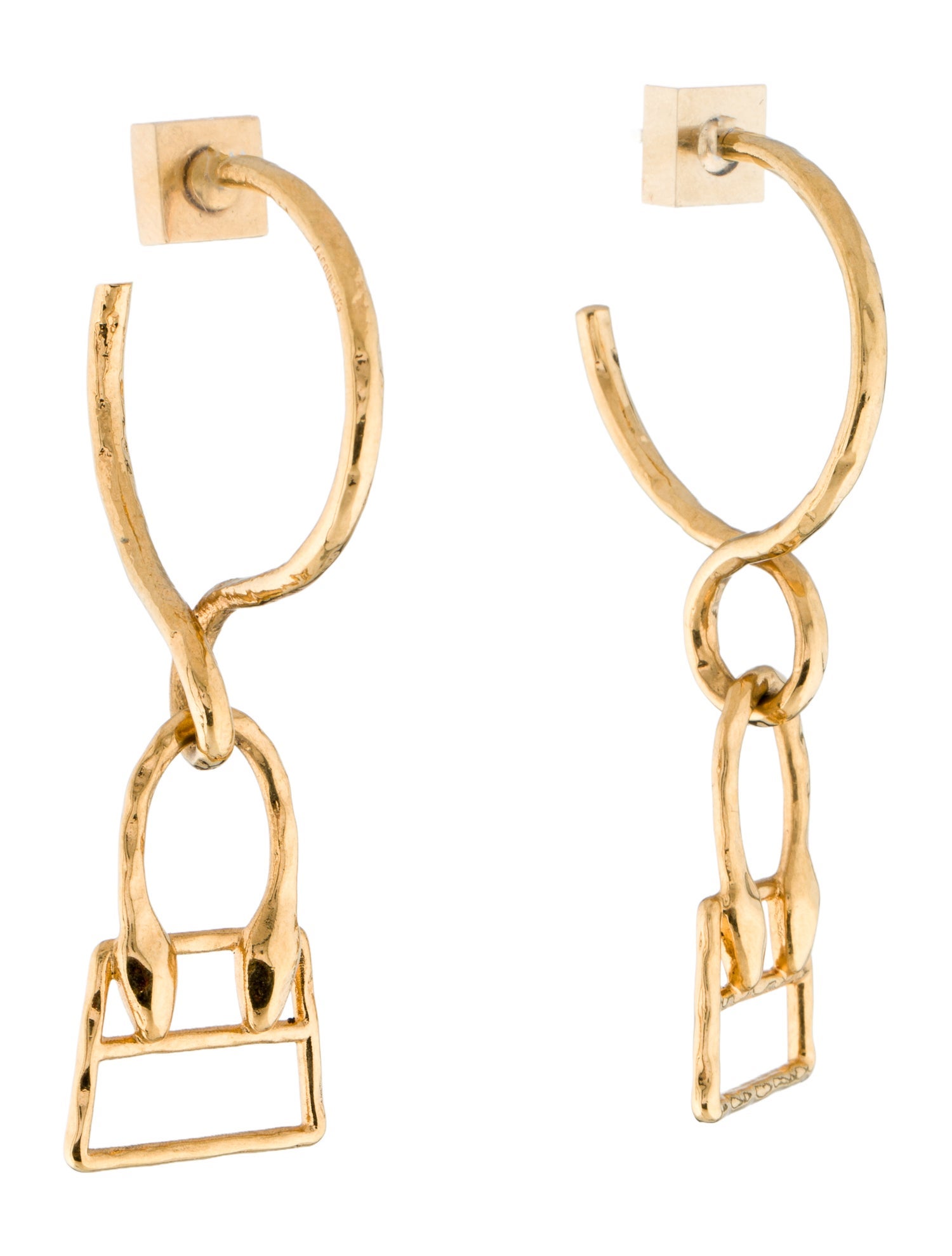 Jacquemus Purse Drop Hoop Earrings