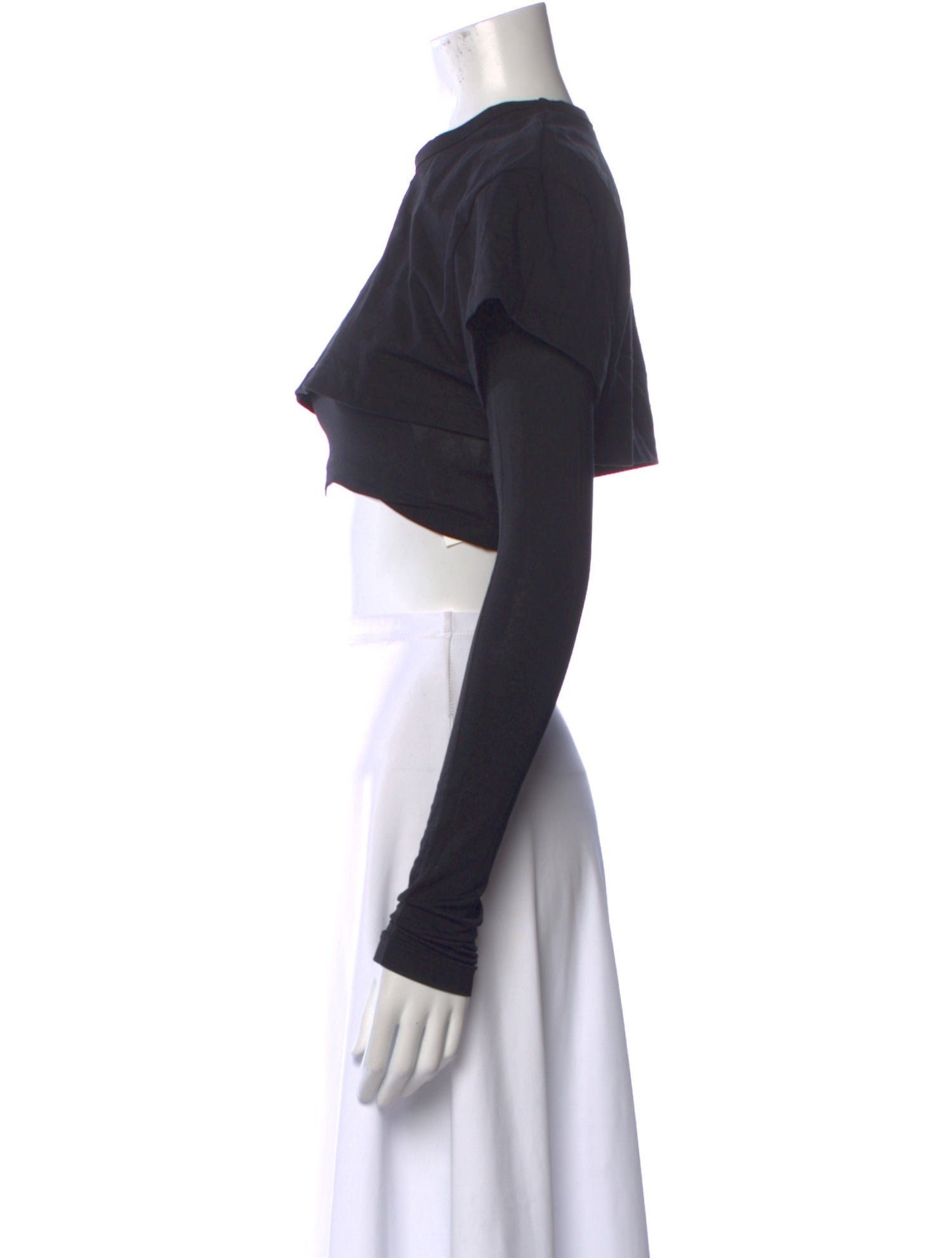 Jacquemus Crew Neck Short Sleeve Crop Top