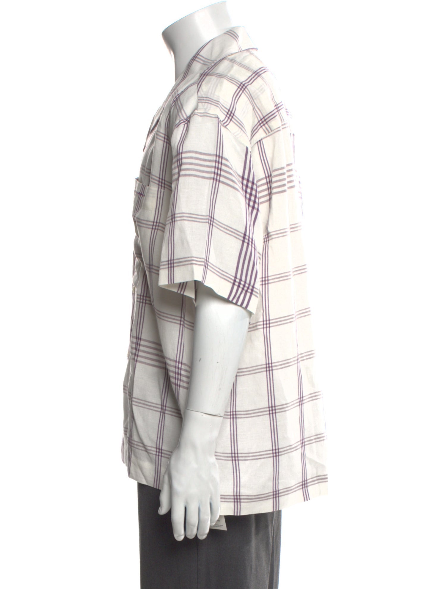 Jacquemus Plaid Print Short Sleeve Shirt