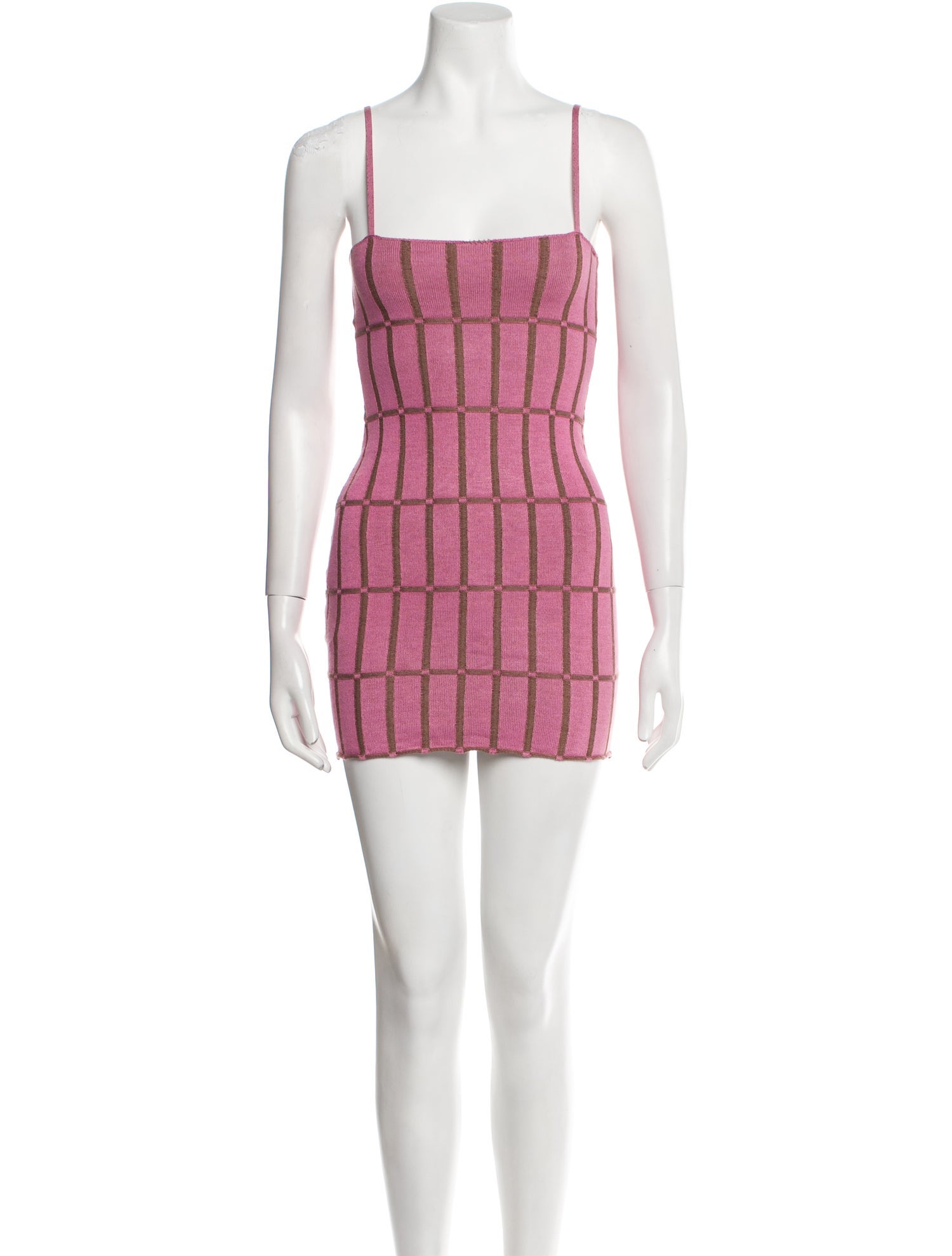 Jacquemus Plaid Print Mini Dress