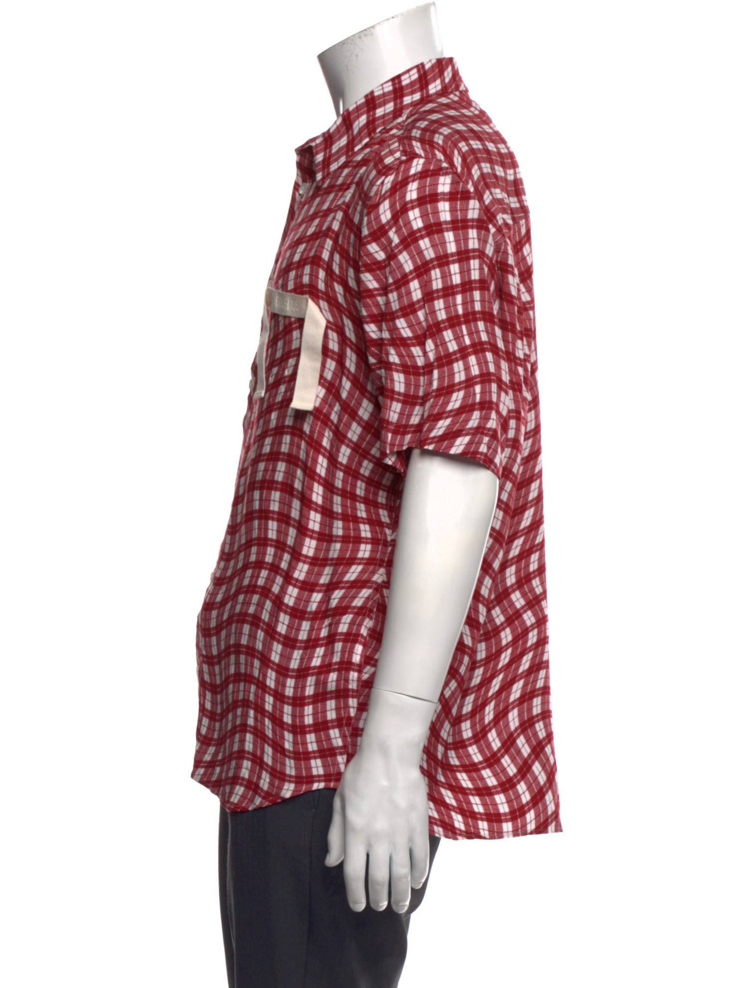 Jacquemus Plaid Print Short Sleeve Shirt