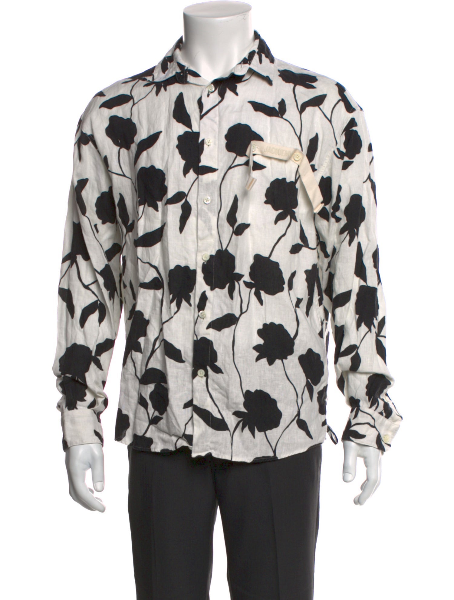 Jacquemus Linen Graphic Print Shirt