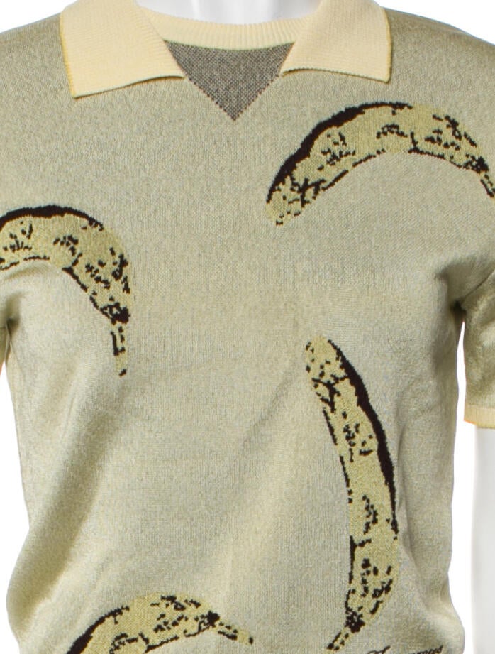 Jacquemus Graphic Print Crew Neck Crop Top