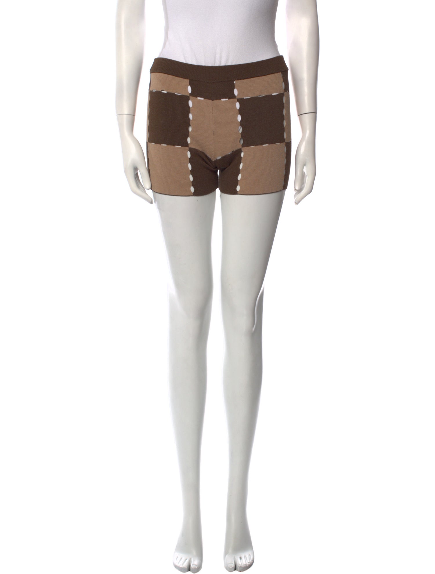 Jacquemus Colorblock Pattern Mini Shorts